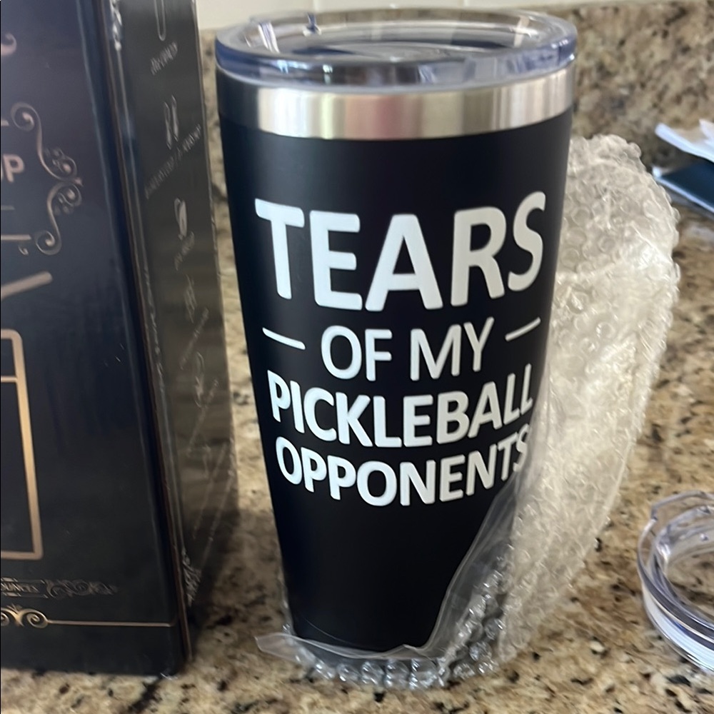 Black Pickleball Tumbler